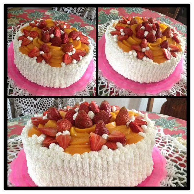 Creaciones Km, un mundo de fantasia : Torta de Fresas, Melocotones ... Creaciones Km, un mundo de fantasia : Torta de Fresas, Melocotones ...
