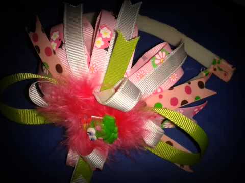 Mis creaciones de Lazos y Cintillos hechos con cintas! - YouTube Mis creaciones de Lazos y Cintillos hechos con cintas! - YouTube