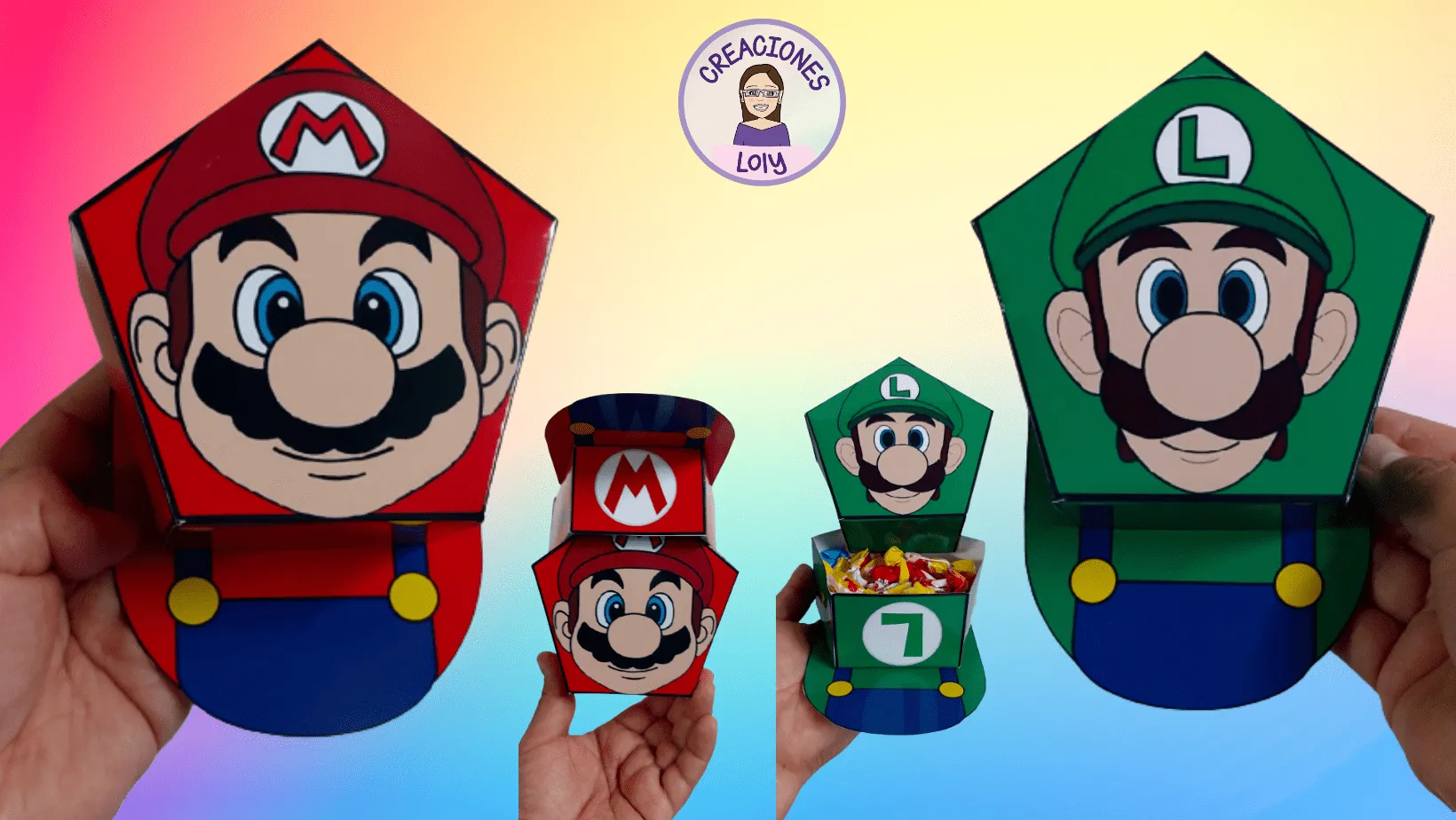 Creaciones Loly: MARIO BROS Gorra de Papel Regalo día del Padre