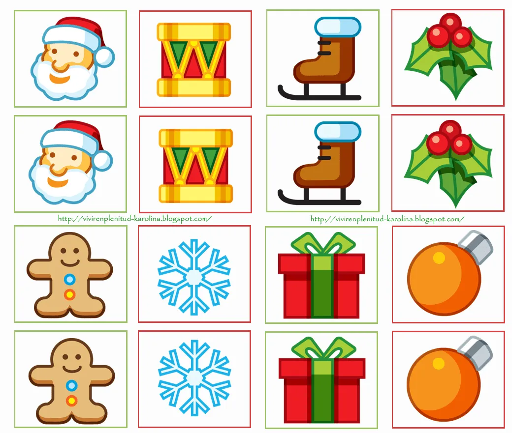 Dulces Momentos ❤»✿⊰ ★: Memorama Navidad!!