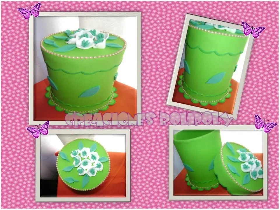 creaciones rolipoly: LATA CON FLORES...