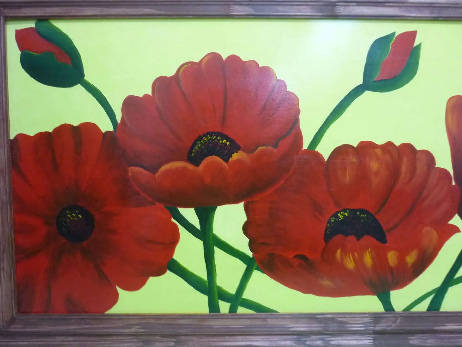 CREACIONES DE SILVIA: Flores al acrilico de SILVINA C.