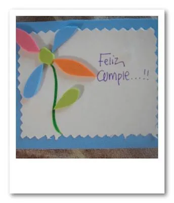 MIS CREACIONES: TARJETAS EN GOMA EVA