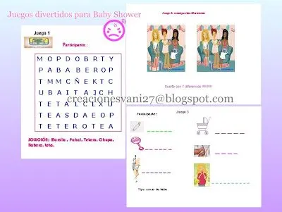 Creaciones Vani: Juegos para Celebrar un Baby Shower