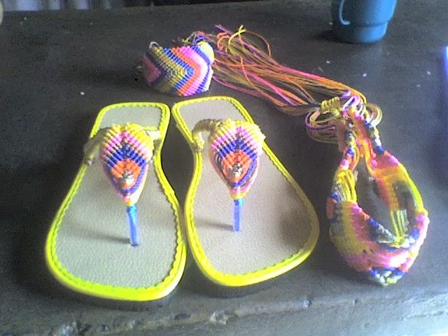 Creaciones Waneska: Sandalias tejidas a macramé