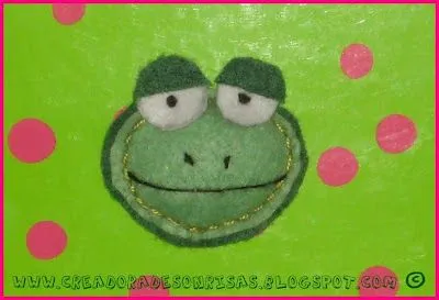Creadora de sonrisas: Rana de fieltro
