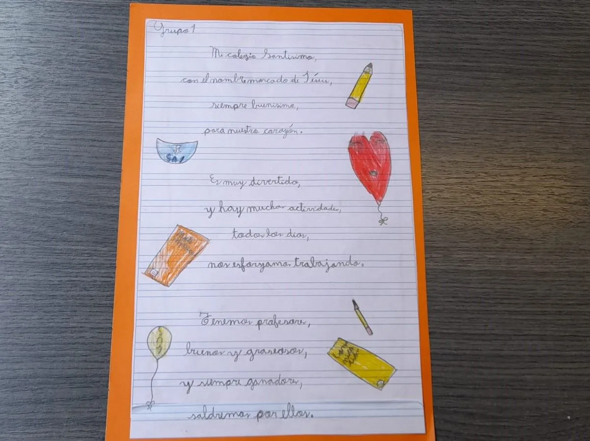 Creamos poemas para nuestro colegio - Colegio Santísimo Nombre de Jesús Creamos poemas para nuestro colegio - Colegio Santísimo Nombre de Jesús