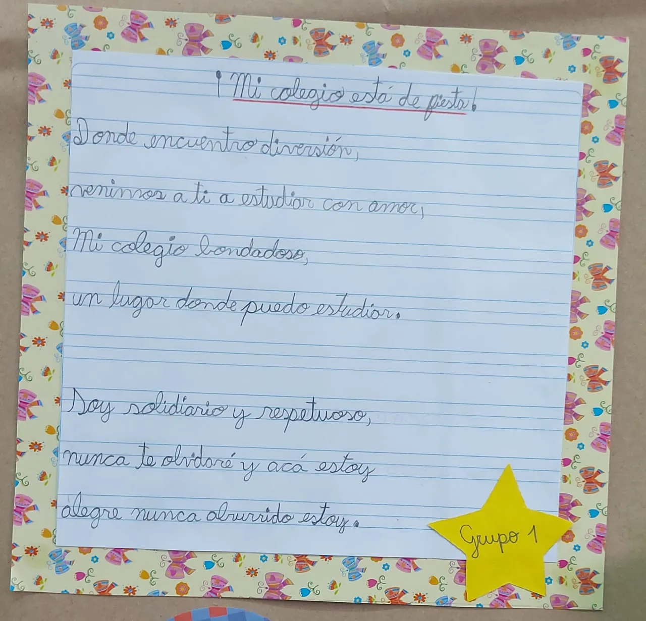 Creamos poemas para nuestro colegio - Colegio Santísimo Nombre de Jesús Creamos poemas para nuestro colegio - Colegio Santísimo Nombre de Jesús