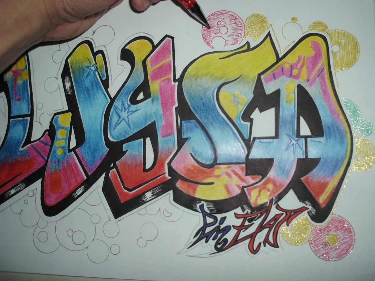 CREANDO & DIBUJANDO: GRAFFITI NOMBRE LUYSA