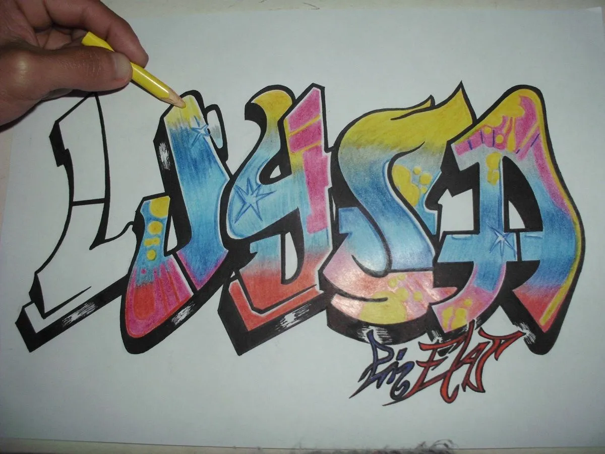CREANDO & DIBUJANDO: GRAFFITI NOMBRE LUYSA