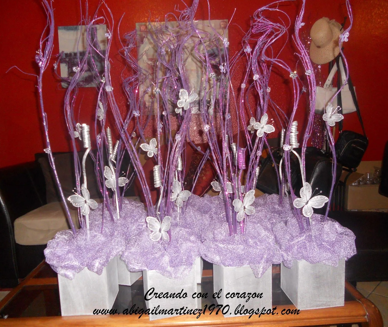 Creando con El Corazon: Centros de Mesa XV años Creando con El Corazon: Centros de Mesa XV años