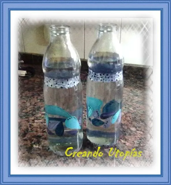 Creando Utopias: Botellas pintadas para el agua Creando Utopias: Botellas pintadas para el agua