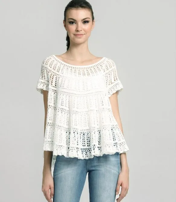 Todo para Crear ... : blusas y remeras en crochet ... Todo para Crear ... : blusas y remeras en crochet ...