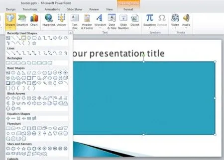 Crear un Borde en PowerPoint usando Figuras : : Plantillas Power Point Crear un Borde en PowerPoint usando Figuras : : Plantillas Power Point