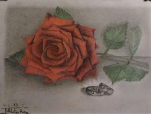 Crear dibujo en tecnica mixta de rosa y anillos - Paperblog Crear dibujo en tecnica mixta de rosa y anillos - Paperblog