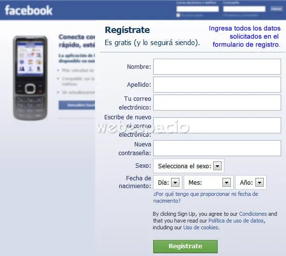 Cómo crear Facebook