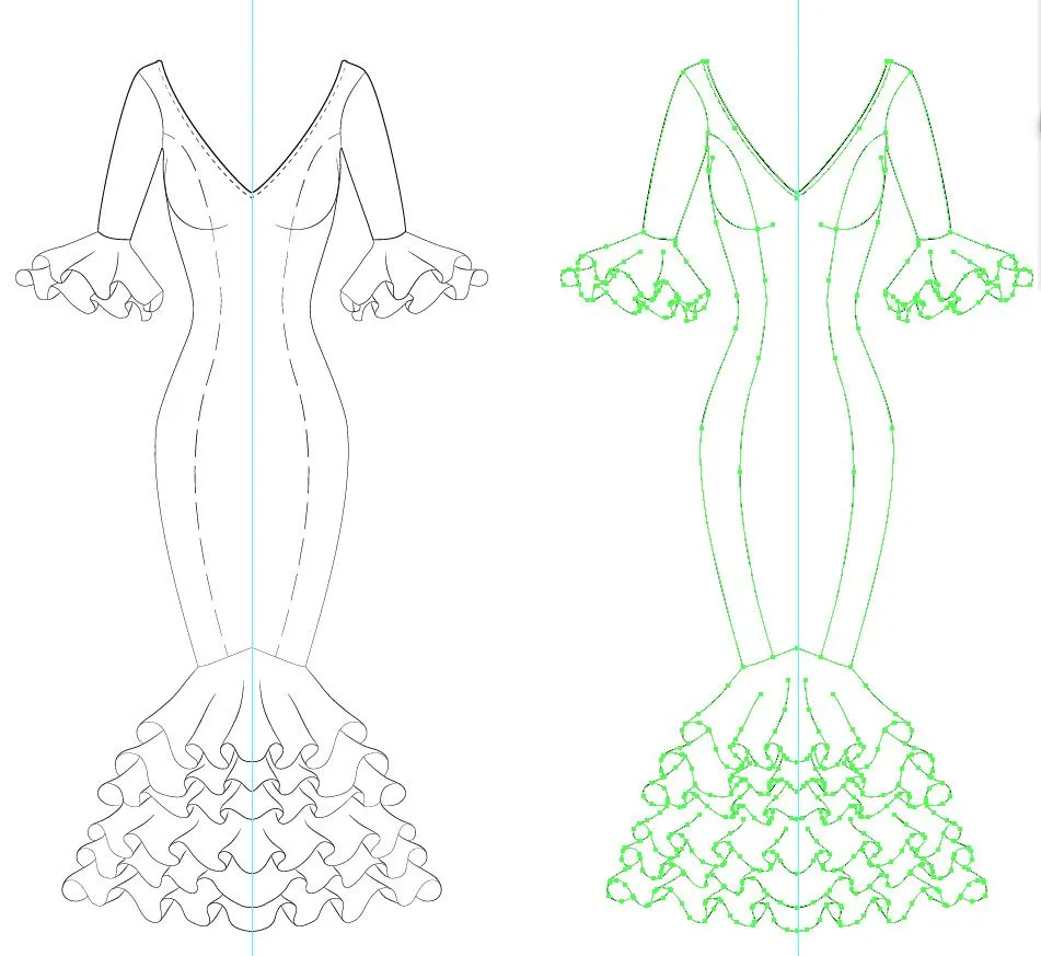 Cómo crear una Ficha Técnica de Diseño de Moda 3: Dibujo ...