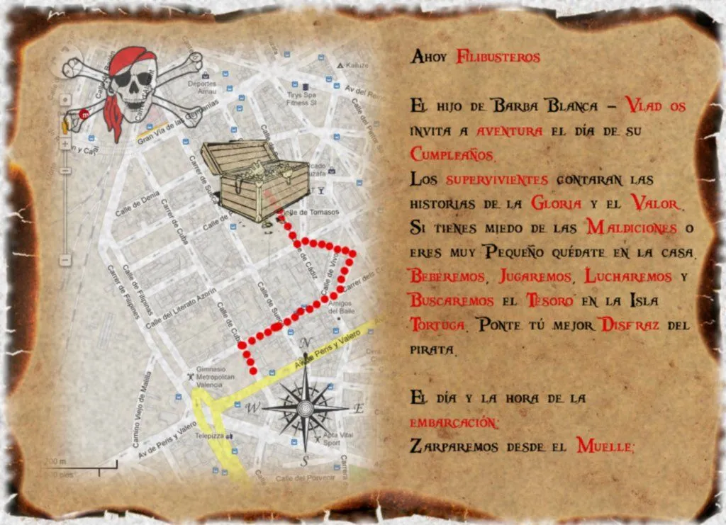 Crear Invitación Fiesta Pirata / Cumpleaños en Valencia Crear Invitación Fiesta Pirata / Cumpleaños en Valencia