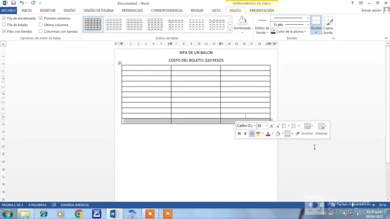 como crear lista o boletos en word - YouTube