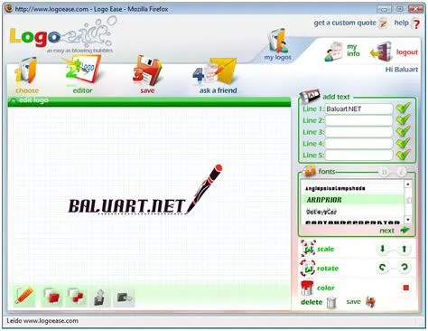 Crear un logo en línea gratis con LogoEase | Baluart.NET