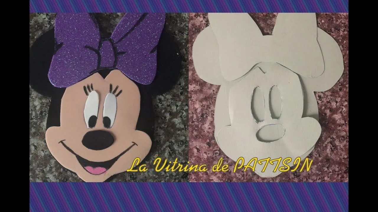 Cómo crear moldes para FOAMI fácil y rapido, dibujando a Minnie #moldes # molde - YouTube Cómo crear moldes para FOAMI fácil y rapido, dibujando a Minnie #moldes # molde - YouTube