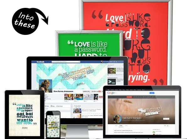Crear portadas para Facebook, Google plus con frases en ...