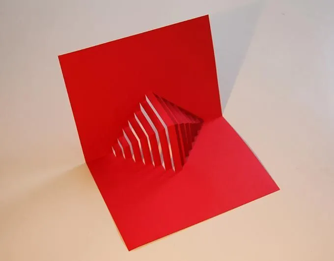 Crear un rombo rojo en 3D - Pop-up de líneas paralelas | Canson® Crear un rombo rojo en 3D - Pop-up de líneas paralelas | Canson®