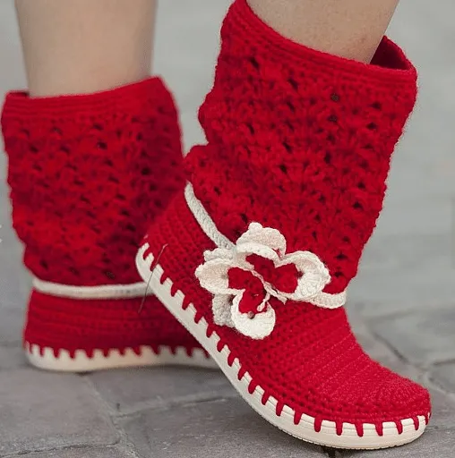Como Puedo Crear: Zapatillas de Ganchillo. Ideas Bellas Como Puedo Crear: Zapatillas de Ganchillo. Ideas Bellas