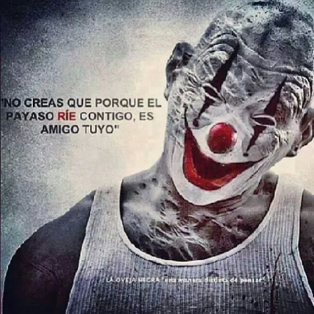 No creas k xk el payaso rie contjgo es amigo tuyo | Payasos, Payasos macabros, Fotografía de terror No creas k xk el payaso rie contjgo es amigo tuyo | Payasos, Payasos macabros, Fotografía de terror