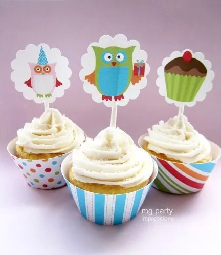 Create matching cupcake wrappers and toppers for free:) | Party ... Create matching cupcake wrappers and toppers for free:) | Party ...