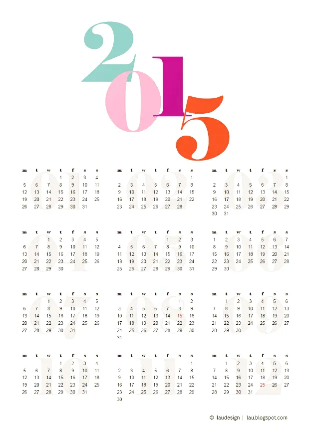 Creative Mindly: Los calendarios más bonitos para 2015 Creative Mindly: Los calendarios más bonitos para 2015
