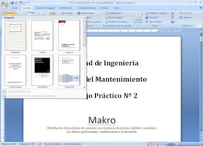 Modelos de caratulas en word - Imagui