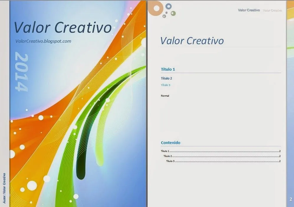 Valor Creativo: Plantillas Word 2003, 2007, 2010 y 2013
