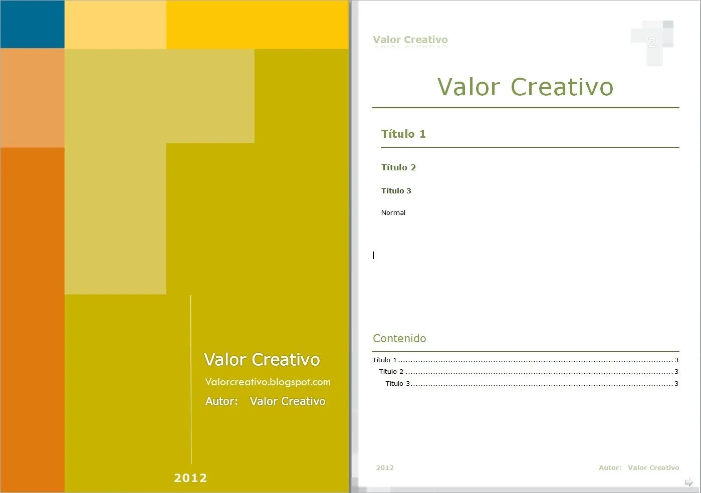 Valor Creativo: Plantillas Word 2007, 2010 y 2003 Valor Creativo: Plantillas Word 2007, 2010 y 2003