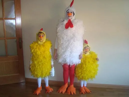 VAMOS CRECIENDO...: DISFRAZ DE GALLINA
