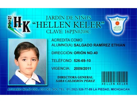 Credenciales en PVC Orizaba: Credenciales escolares