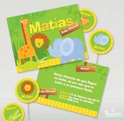Invitaciones para baby shower de la selva - Imagui