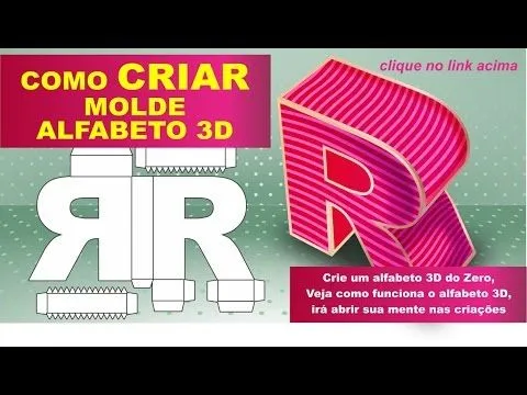 Como Criar Alfabeto 3D Fácil no Corel Draw Molde para Silhouette ...