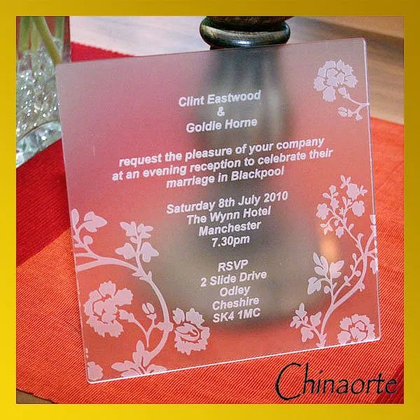 Cristal invitación de la boda para Favor de la boda-Imitaciones ... Cristal invitación de la boda para Favor de la boda-Imitaciones ...