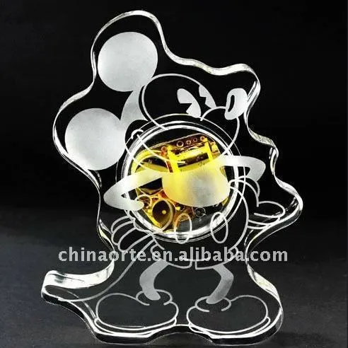 Cristal personalizado regalo del ratón de Mickey con movimiento de ... Cristal personalizado regalo del ratón de Mickey con movimiento de ...