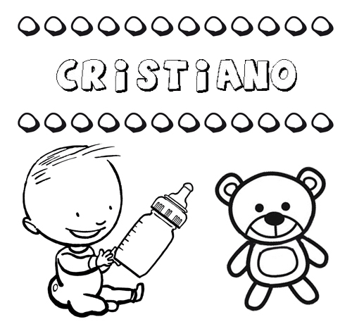 Cristiano: dibujos de los nombres para colorear, pintar e imprimir Cristiano: dibujos de los nombres para colorear, pintar e imprimir