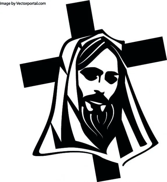 Cabeza de jesús con la cruz | Descargar Vectores gratis Cabeza de jesús con la cruz | Descargar Vectores gratis