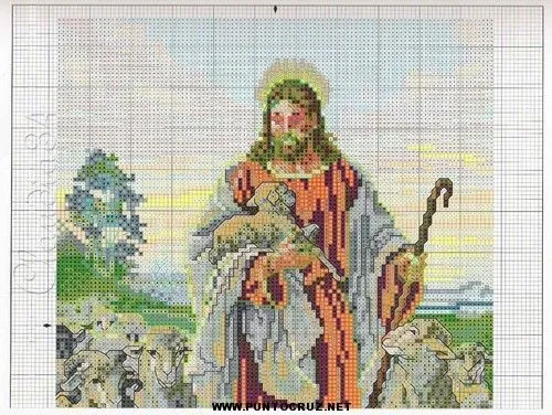 Jesucristo punto de cruz | Punto de cruz - Colección de patrones ... Jesucristo punto de cruz | Punto de cruz - Colección de patrones ...