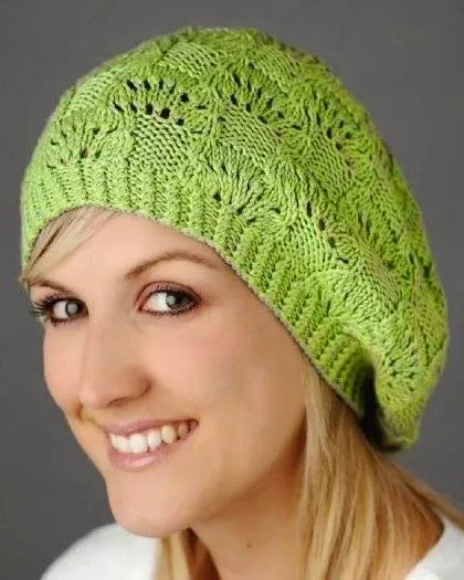Gorro boina en tricot | Crochet y Dos agujas Gorro boina en tricot | Crochet y Dos agujas