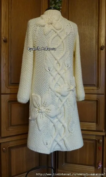 Crochet y dos agujas: Bellísimo saco con capucha tejido en dos ...