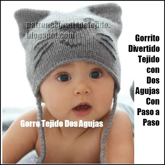 Patrones de tejido de gorro de bebe a dos agujas | Gorros bebes y ...