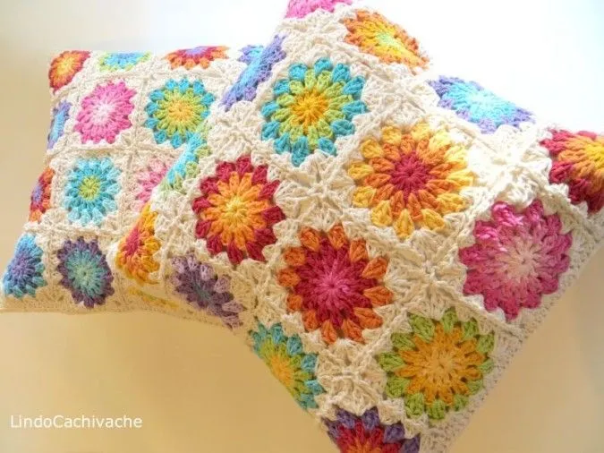 Fundas tejidas a crochet - Almohadones | Proyectos que intentar ... Fundas tejidas a crochet - Almohadones | Proyectos que intentar ...