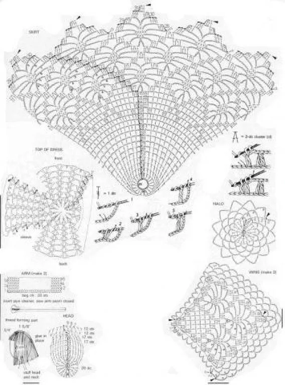 Patrones de angeles en crochet - Imagui