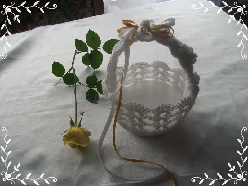 Crochet es un arte: canasta de casamiento
