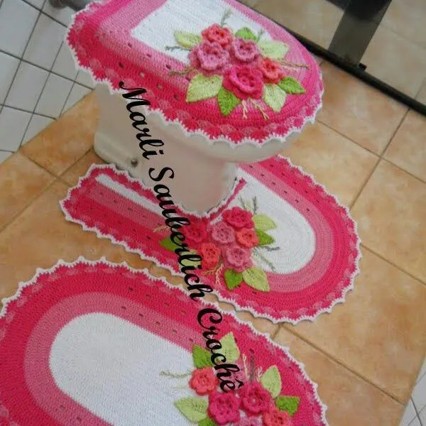 juegos de baño on Pinterest | Bathroom Sets, Crochet and Bathrooms ...